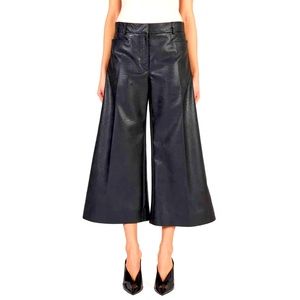 Stella McCartney Black Faux Leather Culottes sz 42